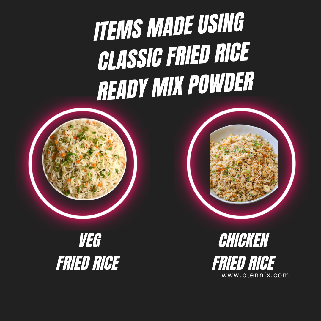 Classic Chicken/Veg/Egg Fried Rice/Noodles Ready mix Powder - Premium from Blennix - Just Rs120.00! Shop now at Blennix