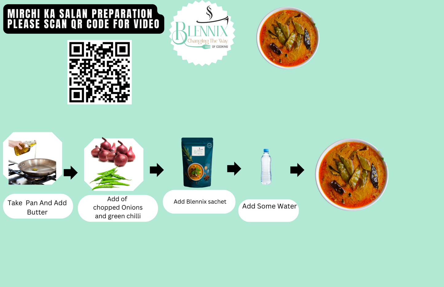 Mirchi-Ka-salan Ready Mix Powder - Premium from Blennix - Just Rs120.00! Shop now at Blennix