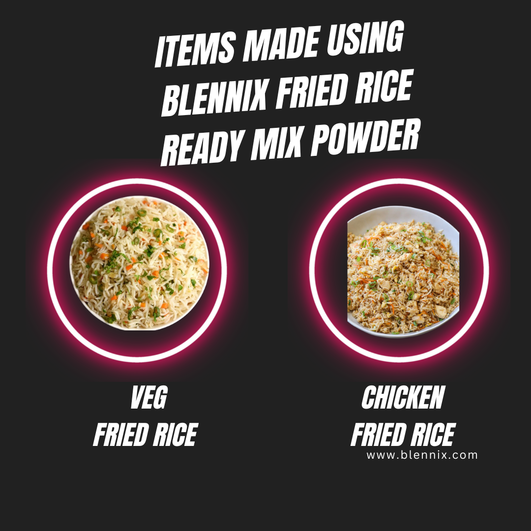 Blennix Chicken/Veg/Egg Fried Rice/Noodles Ready mix Powder - Premium  from Blennix - Just Rs120.00! Shop now at Blennix